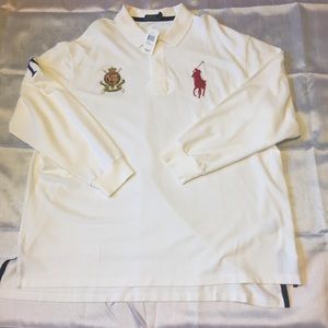 Men’s white 3x Ralph Lauren polo big pony NWT